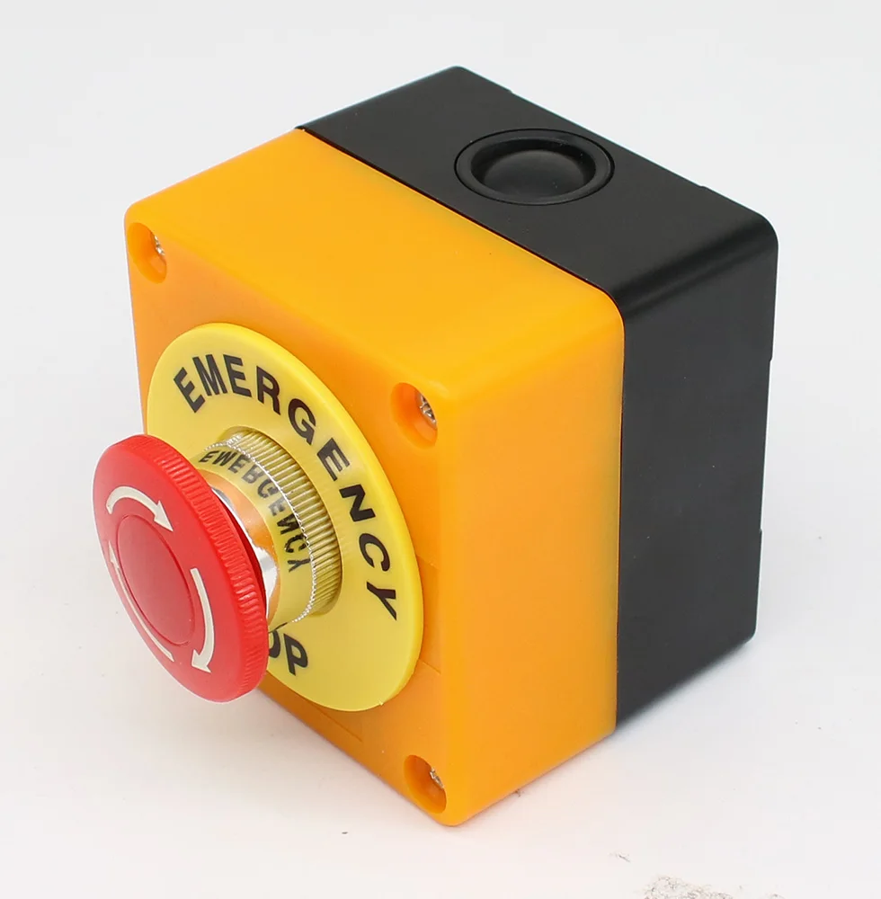 22mm Emergency Stop Push Button Switch With Box 1 NO 1 NC 10A 660v Waterproof Box Hand-Held Button Explosion-proof anti-corrosi