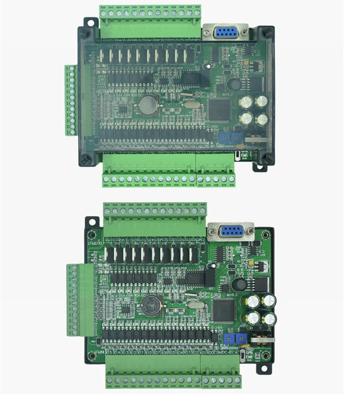 plc industrial control board fx3u-24mr / 24mt ling high belt speed analog stm32 plc controller