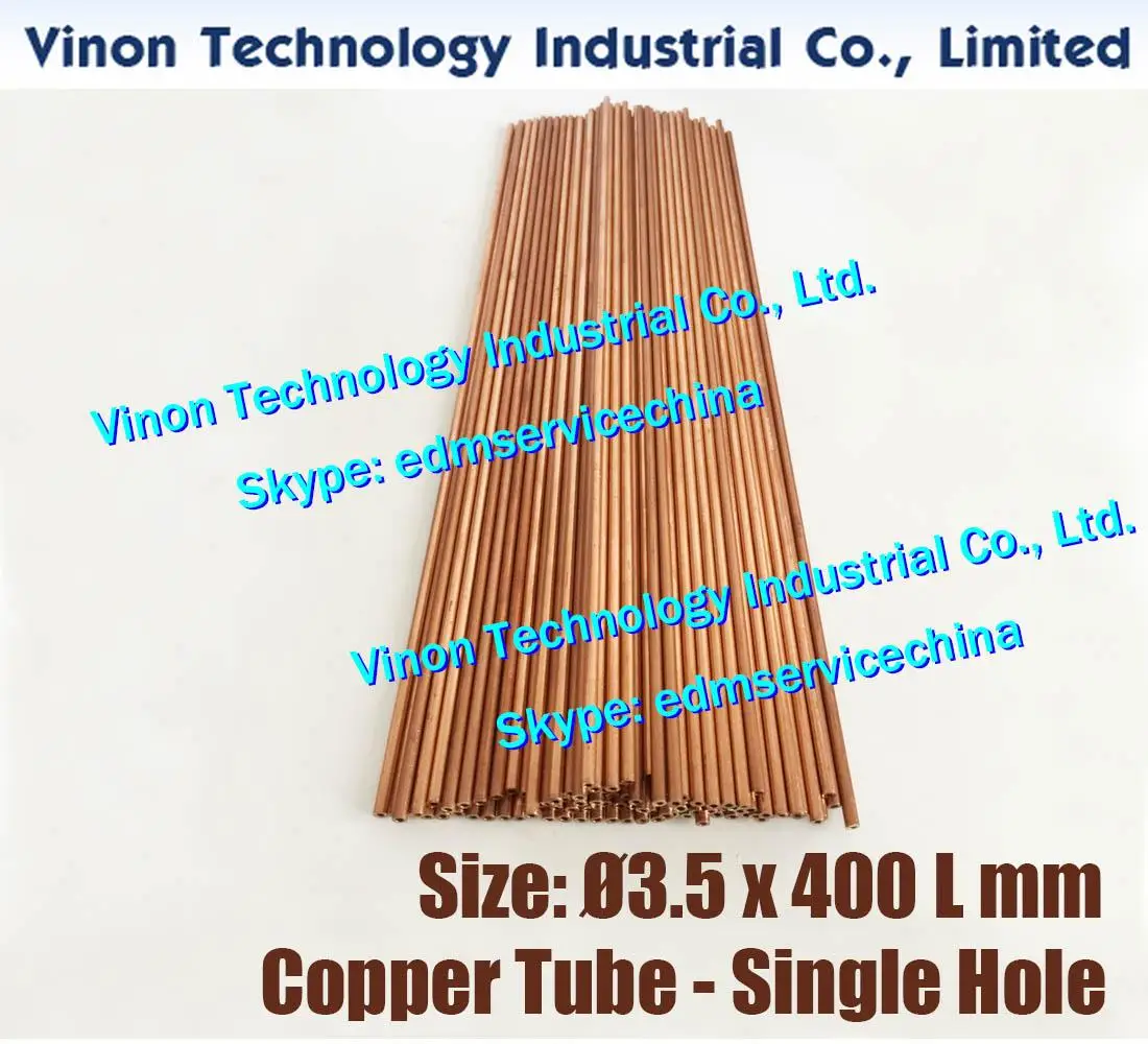 

(30PCS/LOT) Ø3.5x400Lmm Copper Tube Single Hole, Copper EDM Tubing Electrode Tube Diameter 3.5mm Length 400mm for Drilling EDM