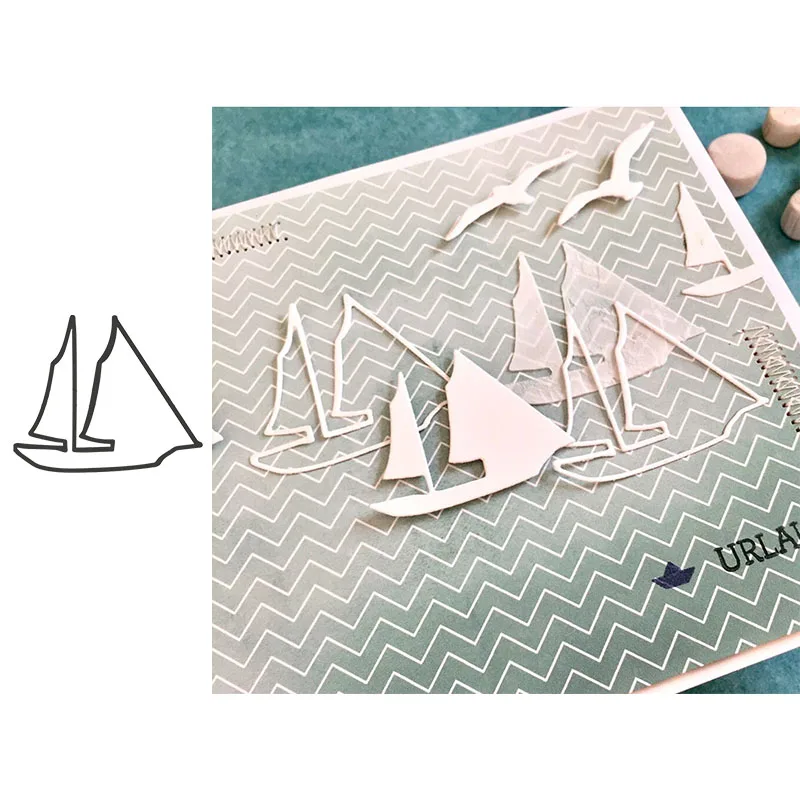 metal cutting dies sailboats frame mold Scrapbook cards making paper craft knife mould blade punch supplies new 2019