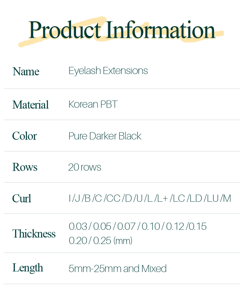 H&L SINCE 1990 20 Reihen Einzelwimpernverlängerung Wimpern Maquiagem Cilios für weiche, natürliche künstliche Nerzwimpern für – Detail 2