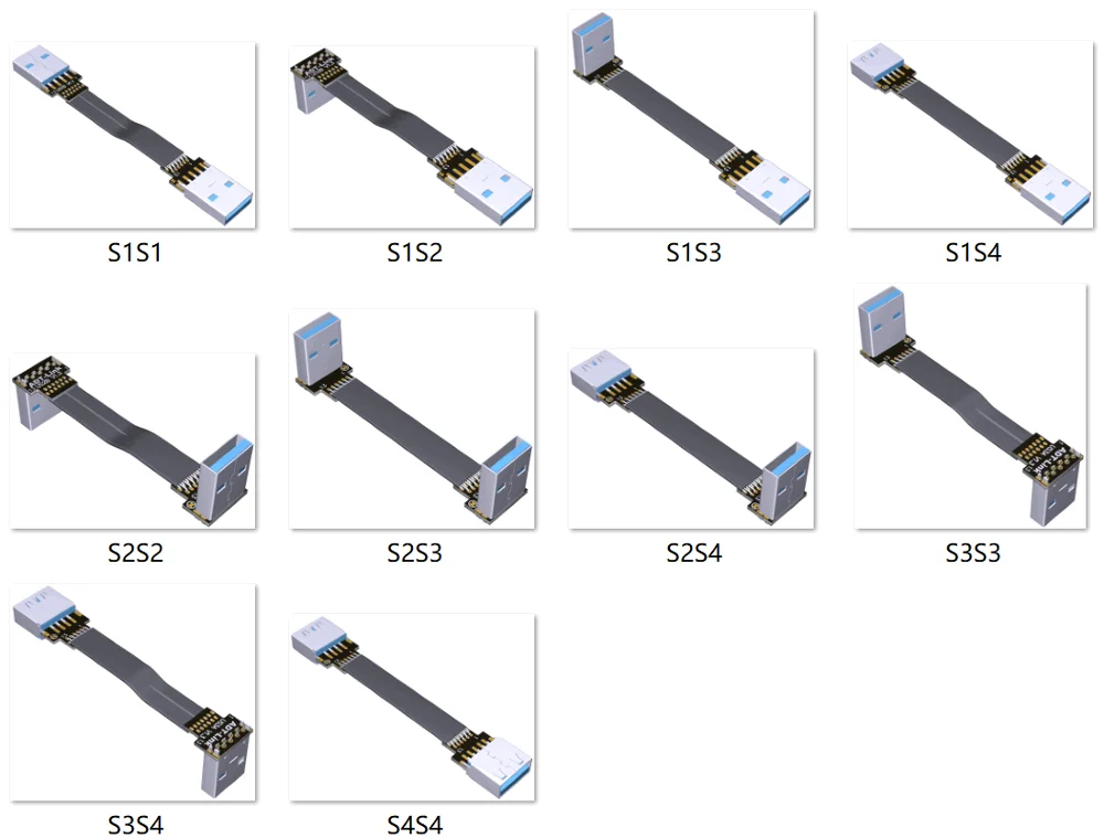 10Gbps USB3.0 Male to Male Famale Ultra thin light through connection cable A Famale to A Male Charging data FPV Cable 3CM-3M