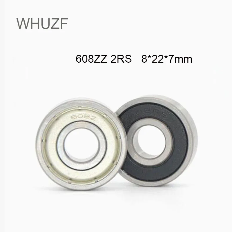 50/100pcs Double Shielded Miniature High-carbon Steel Single Row 608ZZ 2RS ABEC1 Deep Groove Ball Bearing 8*22*7 8x22x7mm 608 ZZ