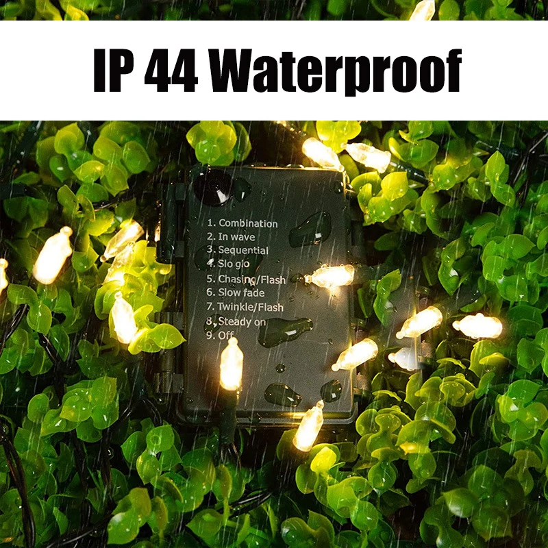 LED Fairy Garland Light String Twinkle Changeable Lamp String Battery Operated untuk Outdoor Indoor Garden Pagar Home Party Decor