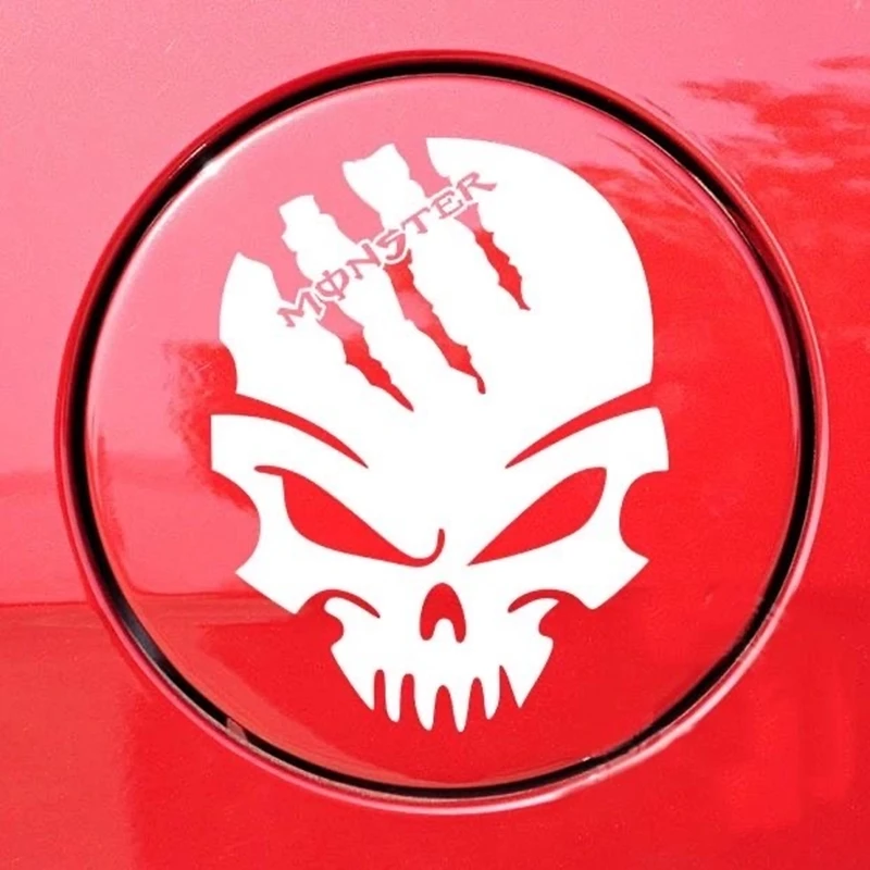 Skull Car Sticker Demon Decal Fuel Tank Cover Door Window Bumper Trunk Motorcycle Helmet Reflective Waterproof Stickers