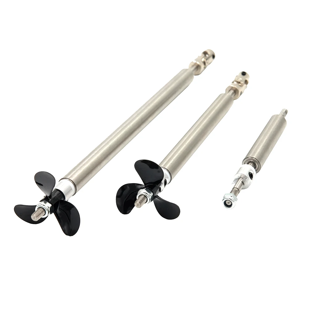 Rc Boat 4mm Boat Shaft Stainless Steel Drive Shaft Three Blades Screw Joint Stainless Steel Shaft Sleeve Prop