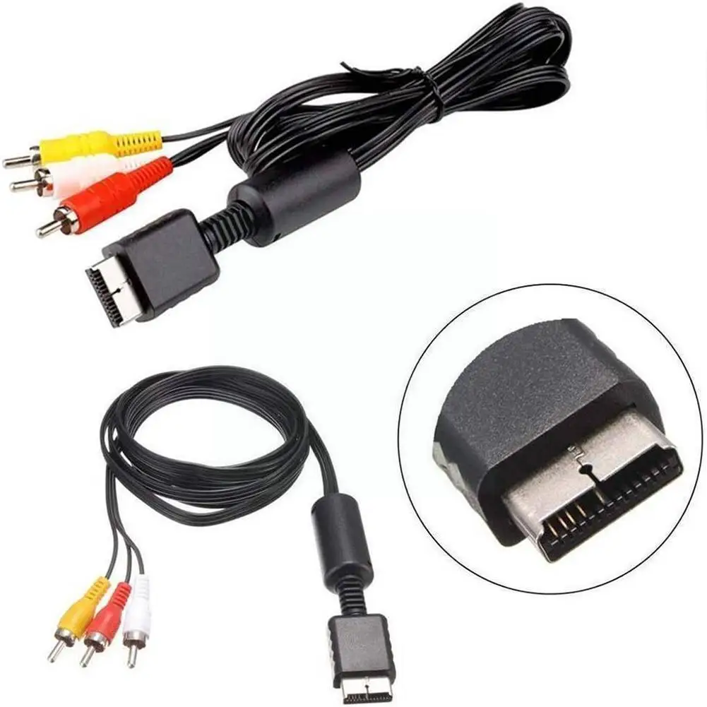 Kebidu 1m HDMI-compatible to RCA Video Audio Suitable Host Cable Cable For PS2 HD PS2AV 1.8 Video Cable RGB Cable AV Meters B6P6