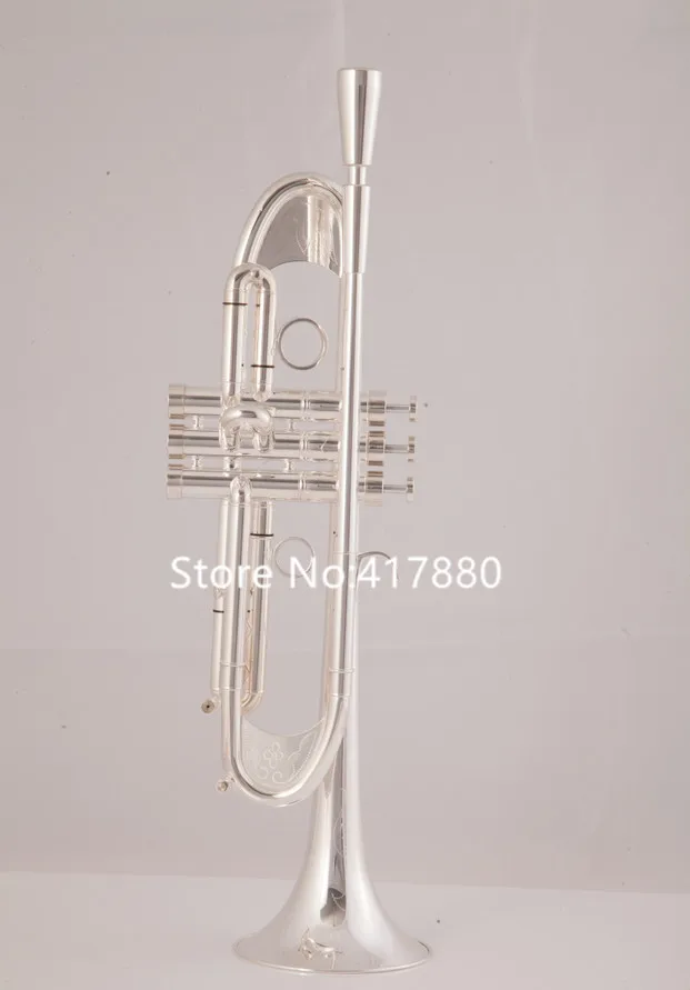 Hot Selling  Bb Trumpet TR-305GS sliver Plated Musical International musical instrument with All accessories