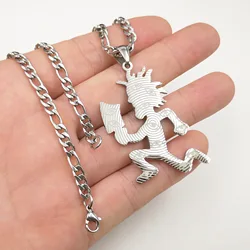 Big 2 inch Fashion ICP Etched Out Hatchet Man Juggalo Pendant Charms Stainless steel Necklace NK Link Chain