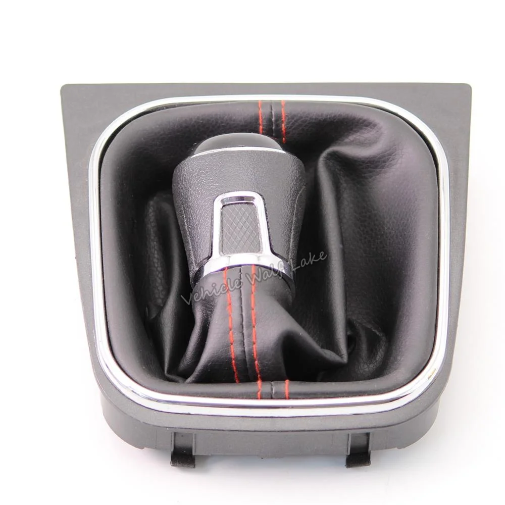 For VW EOS 2006 2007 2008 2009 2010 2011 Car-Stying 6 Speed Car Gear Stick Level Shift Knob With PU Leather Boot
