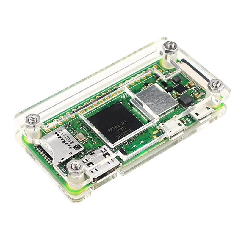 Clear Acrylic Case for Raspberry Pi Zero 2W Acrylic Case with Aluminum Cooling Fan for Raspberry Pi Zero 2W , No Board