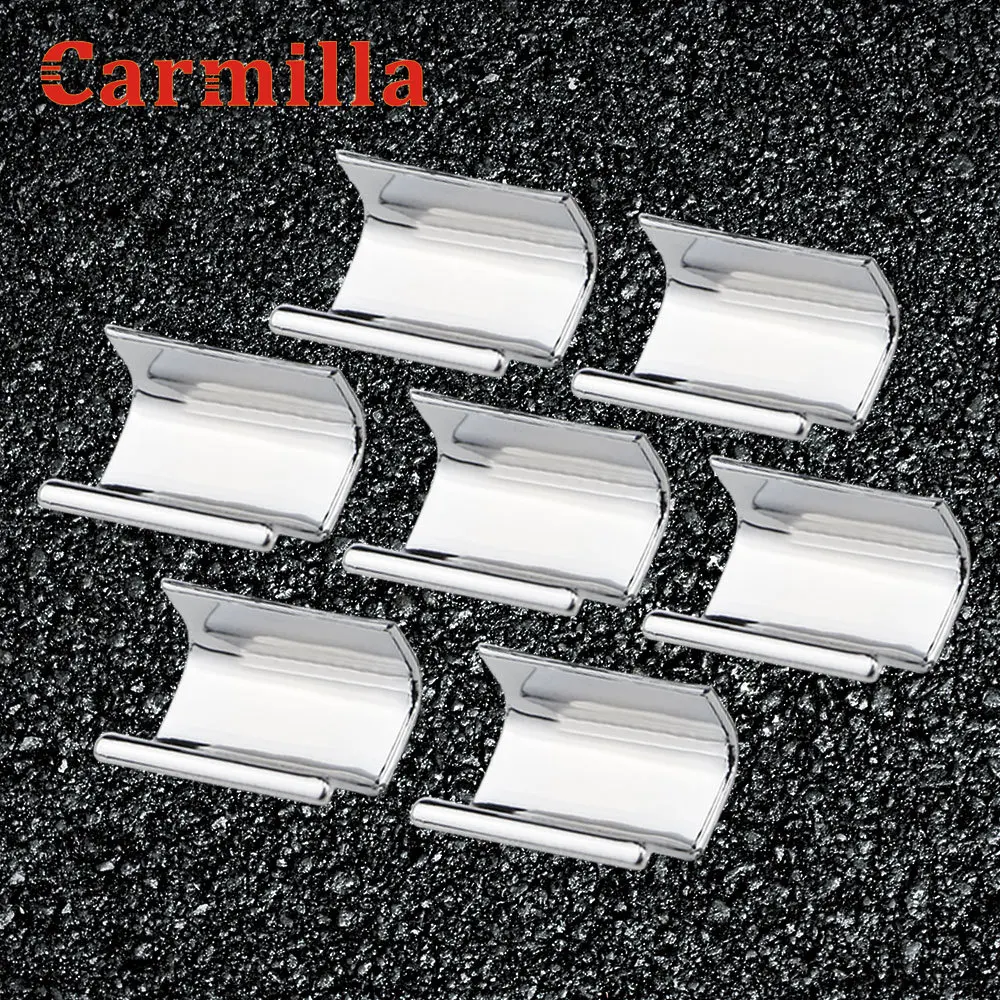 Carmilla for Skoda Karoq 2018-2021 Door Window Lift Button Switch Sequin Interior Mouldings ABS Chrome Trim Cover Accessories