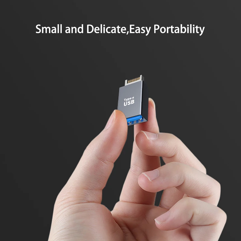 NIMOMO Adattatore USB 3.1 Type-E A Gomito 90° Per Pannello Frontale PC – Scheda Madre, 10G/20G - 4