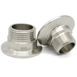 Tri Clamp Thread NPT Male Adapter Pipe Fittings SS304 TC 25.4mm 34mm 50.5mm 64mm x 1/4