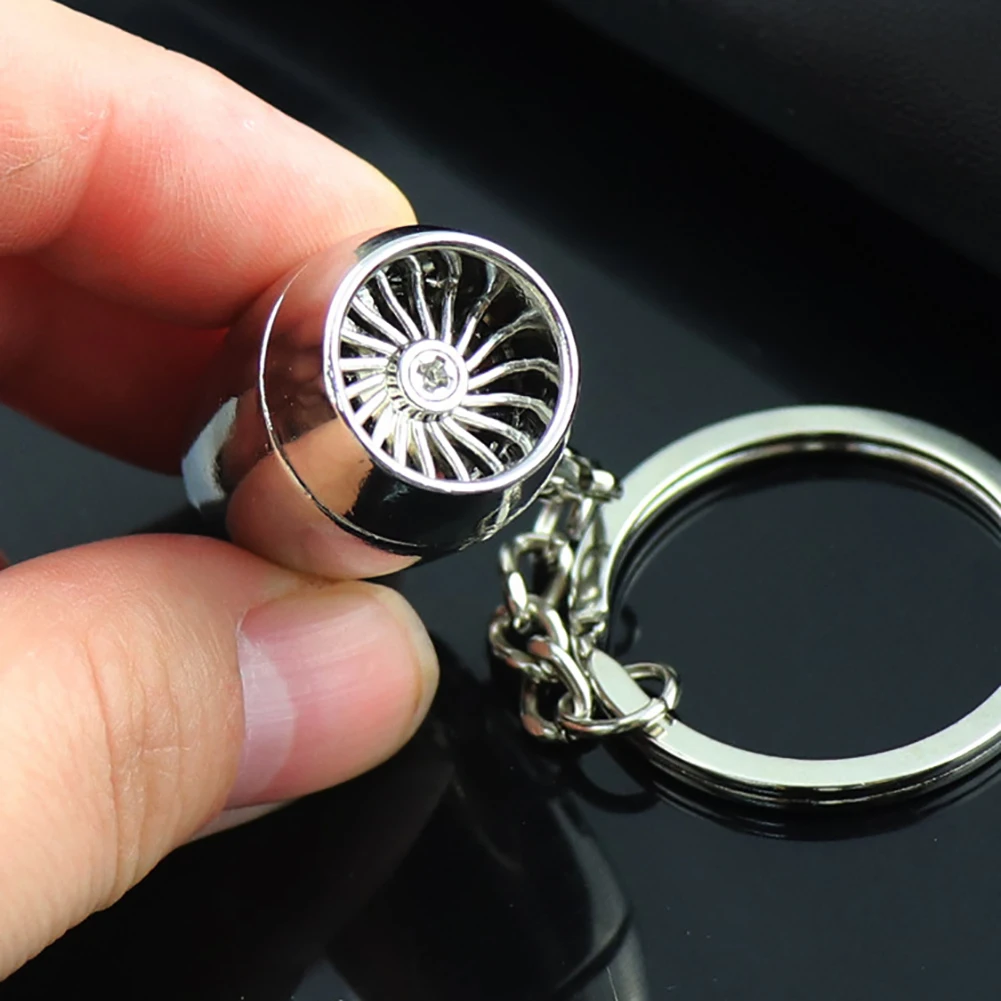 Stylish creative  Airplane Engine Shape Hanging Pendant Car Keychain Key Ring Handbag Decoration Anti-corrosion portable New hot