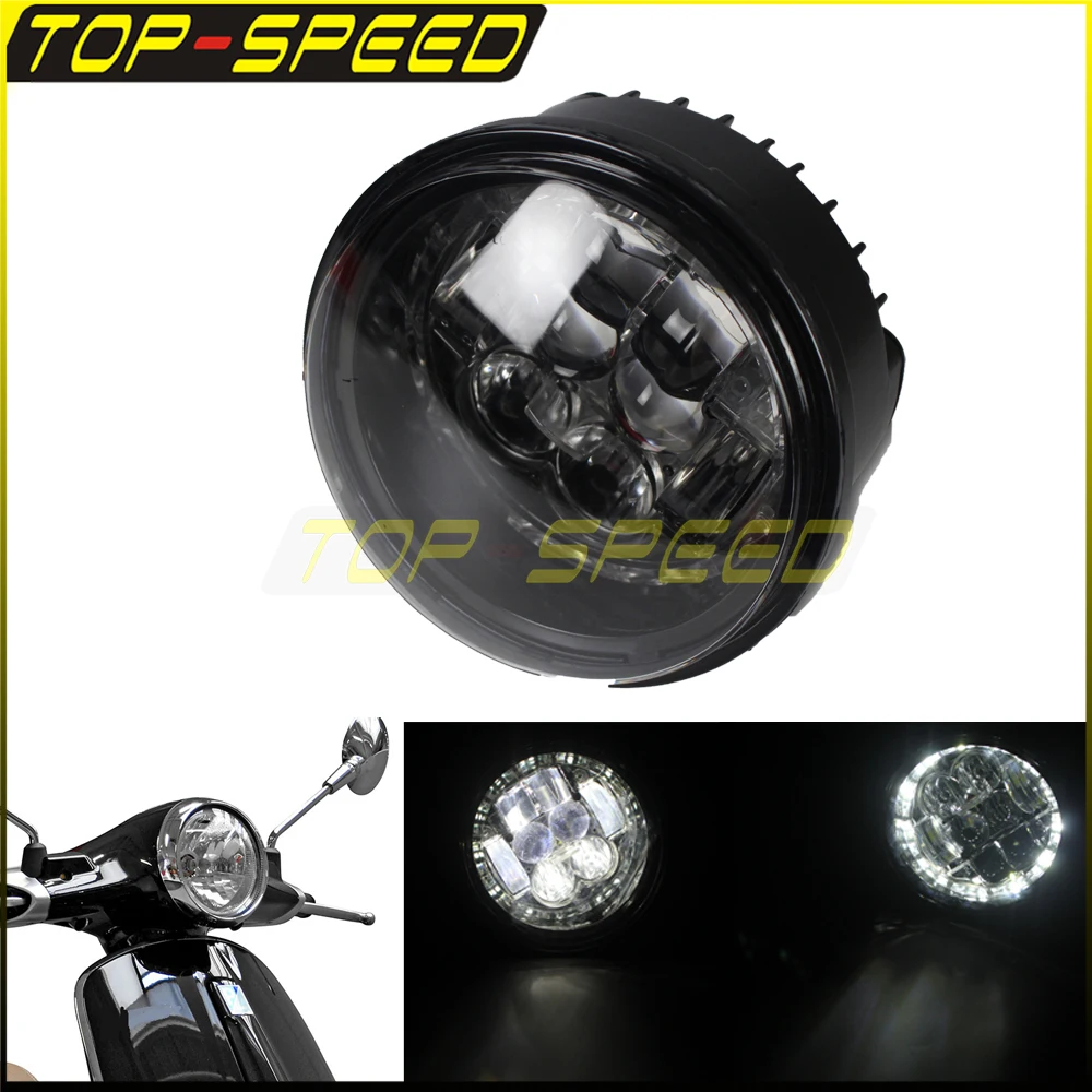 For Primavera 125 150 50 2015-2018 Scooter LED Headlight High Low Beam Waterproof Headlamp Motorcycle Front Head Lamp 12V