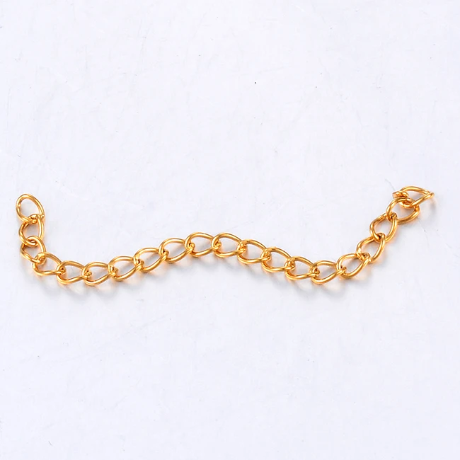 10 Stück/Set Edelstahl DIY Verlängerungskette Zubehör 3mm Breite 3CM Länge Verschiedene Farben Halsketten-Verlängerungskette – Detail 5