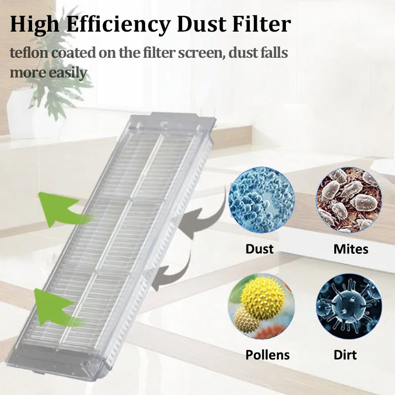 Hepa فلتر الأسطوانة فرشاة الجانب فرشاة ممسحة خرقة ل شاومي Mijia ممسحة P STYJ02YM ل Conga 3490 ل Viomi V2 برو V3 فراغ قطع الغيار