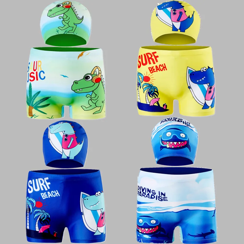 New 2021 Boys Swimming Trunks 1-6Years Children\'s Swimwear Kids Swimsuit Dinasour Boys Swimwear Swim Trunks-2201