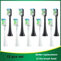 Tête de brosse à dents électrique sonique, 12 pièces, pour SOOCAS X3/X3U/X5, remplacement domestique, nettoyage efficace