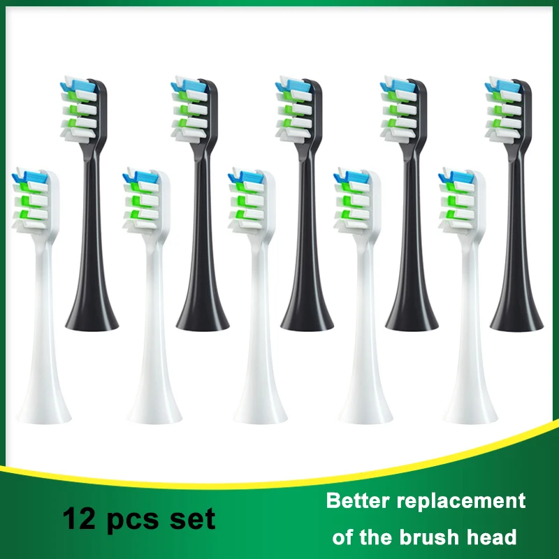 12 PCS Suitable Brush Head For SOOCAS X3/X3U/X5 Household Replacement Effective Cleaning Sonic Electric Toothbrush Heads