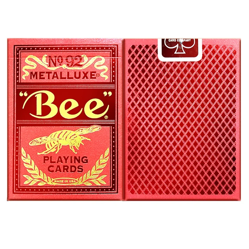 

Bee Metalluxe Playing Cards USPCC Red Deck Poker Size Magic Card Games Magic Tricks Props for Magician