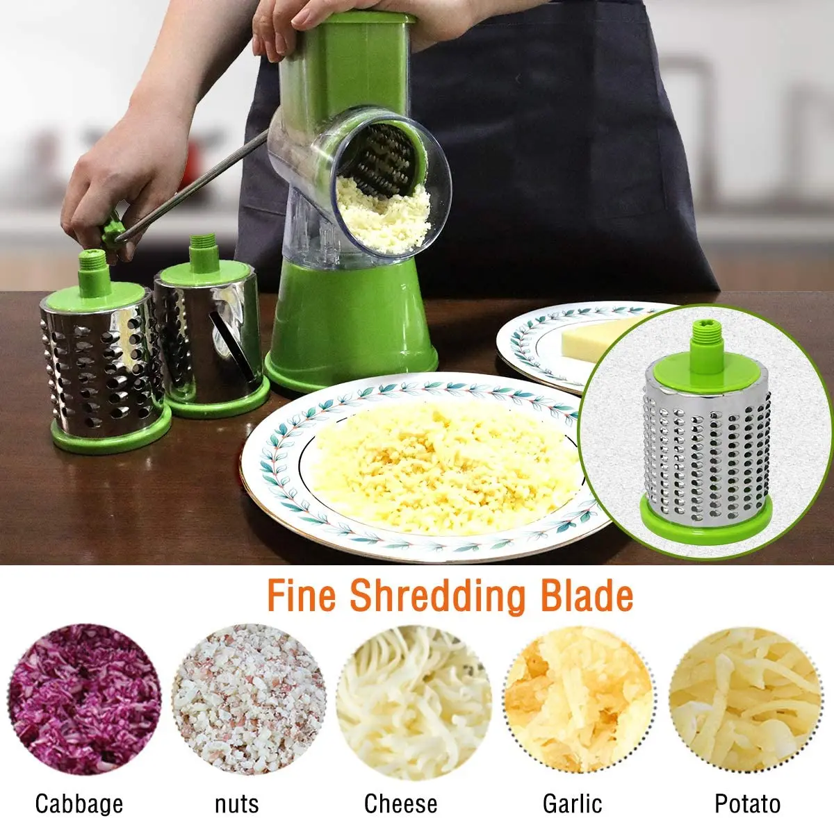 Potato carrot shredder slicer vegetable cutter cheese grater handheld vegetable chopper stainless steel kitchen tool