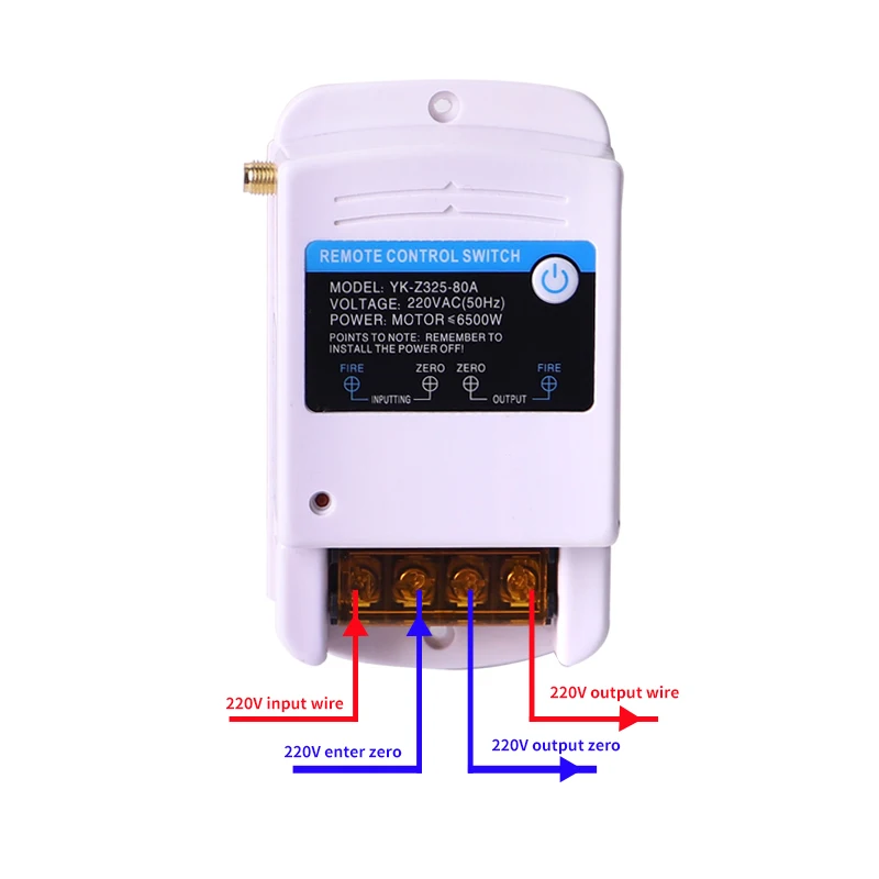 Interruptor de controlo a distância, controlador móvel, motor sem fio, único circuito, bomba de água, lâmpada, poder superior, 220V