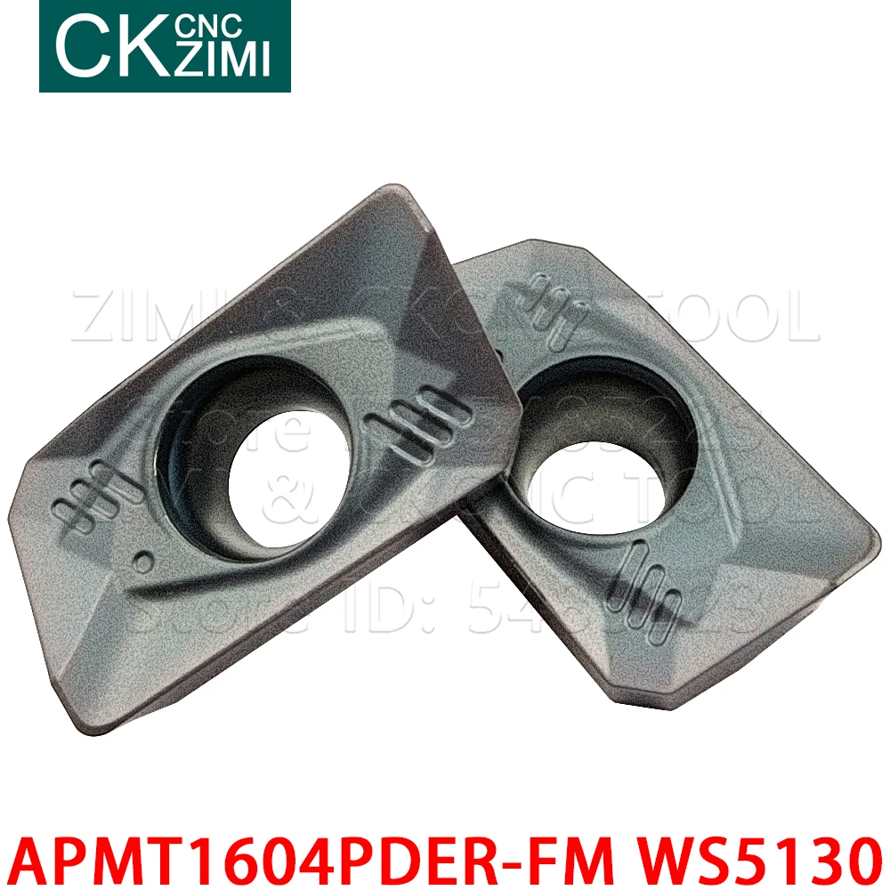 APMT1604PDER-FM WS5130 APMT 1604 PDER FM 카바이드 삽입 밀링 삽입 도구 CNC 금속 선반 절단 도구 스테인레스 스틸