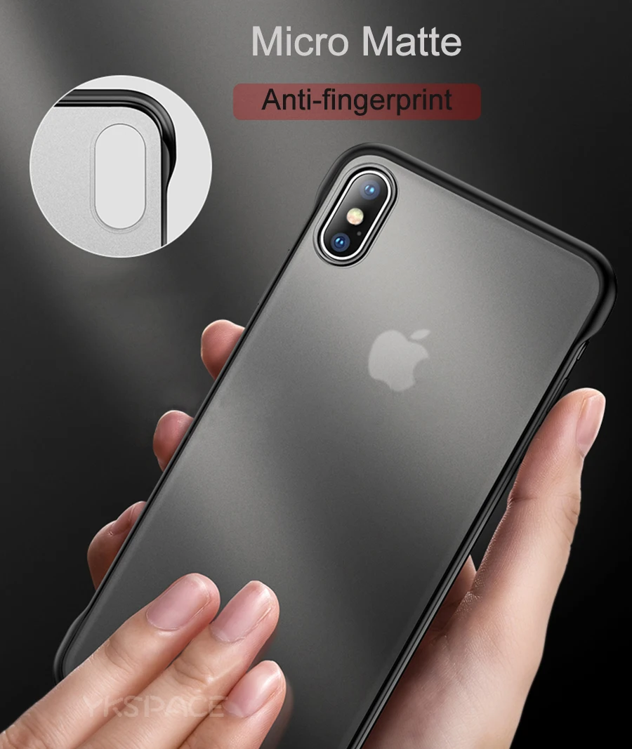 Frameless Matte Case For iPhone X XS XR 11 12 13 Mini 14 15 Pro Max 6 6s 7 8 Plus SE 2020 Anti falling No borders Hard PC Cover