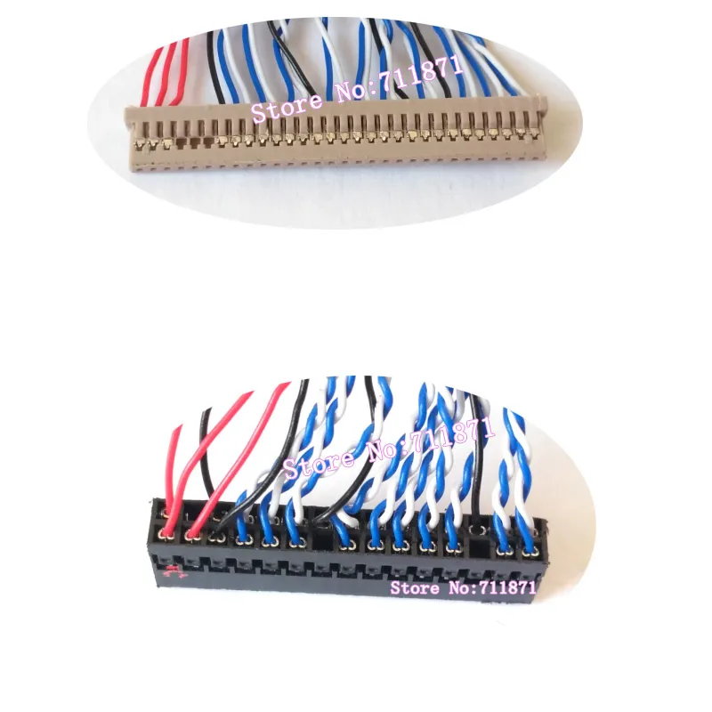 1.25 Pitch 30Pin DF14-30S-1.25C LVDS 2ch 8Bit 2.0 Pitch 30Pin Lcd screen cable Line 30P 30Pin DF14 2ch 8bit Screen Line cable
