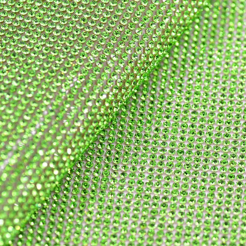 JUNAO SS6 SS8 Jet Hematite Hotfix Glass Rhinestones Trim Mesh Rhinestones Fabric Sheet Crystal Applique Band For Jewelry Crafts