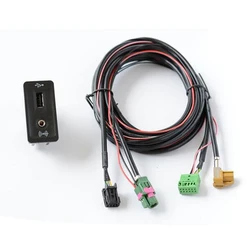 Car USB AUX in Plug Input Socket Adapter for VW Golf MK7 VII Tiguan Passat CC for Seat for Alhambra Leon Ibiza