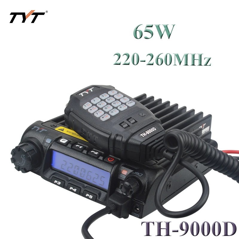 50km walkie talkie TYT TH-9000D 220-260MHz 65Watt 200CH Analog intercom mobile radio