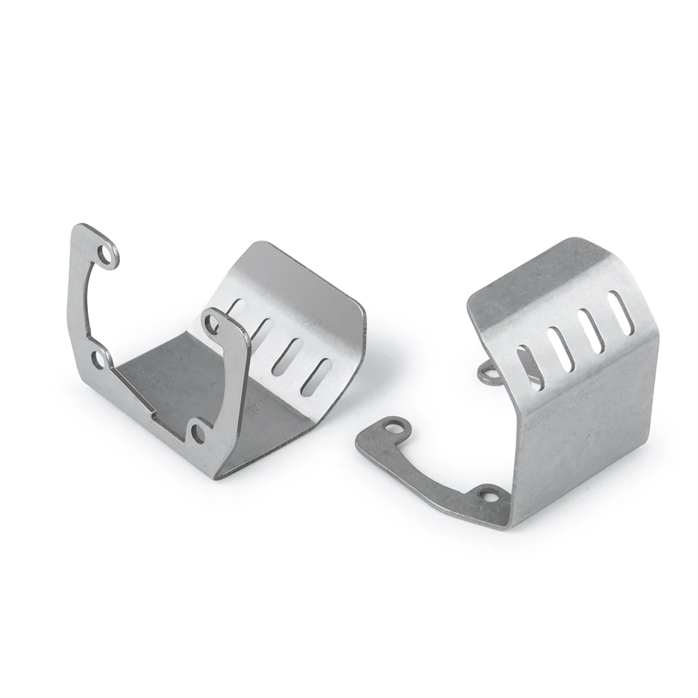 AXSPEED Stainless Steel Chassis Armor Front Rear Axle Protection Skid Plate for Axial SCX10 II 90046 1/10 RC Crawler Car Parts