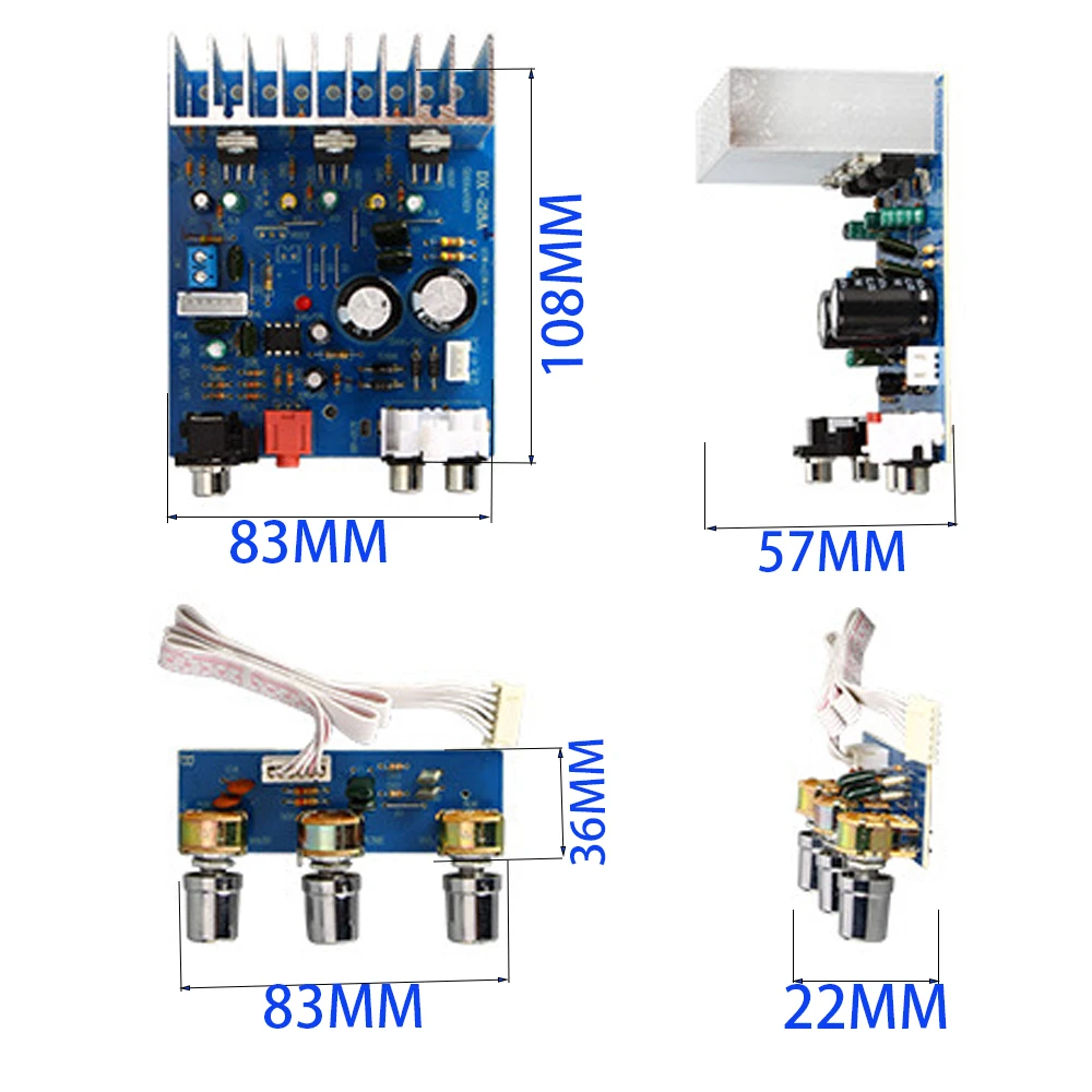 Tenghong TDA2030 Subwoofer Amplifier Board 15W*2+30W 2.1 Sound Amplifier Power Audio Amplificador Dual AC12V-15V Stereo AMP