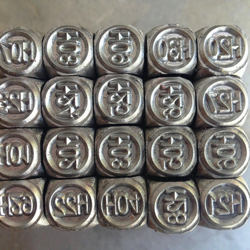 Custom Design Steel Die Mould Cr12mov Steel Matrix Stamping Steel Processing Punch Head Digital Alphabet Letter Number
