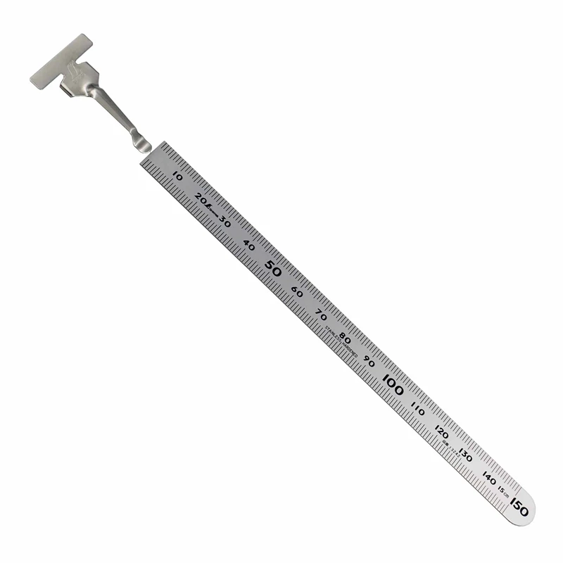 SHINWA Penguin Mini Stainless Steel Rule/Machine Scale 15cm Depth Gauge Ruler 13242/14249