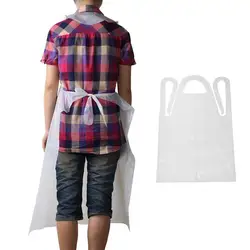 10pcs/set Clear Poly Disposable Aprons Salon Apron Waterproof Gowns Individually Packing For Cooking Serving Painting Picnic