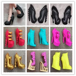 Monstering High Doll Shoes Sandals Boots DIY Dressing Toy Original Doll Shoes Glasses Necklace Headband Waistbands Decors