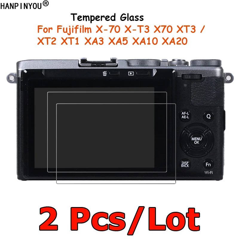 2 Pcs For Fujifilm X-70 X-T3 X70  XT3 / XT2 XT1 XA3 XA5 XA10 XA20 Tempered Glass Camera Screen Protector Protective Film Guard