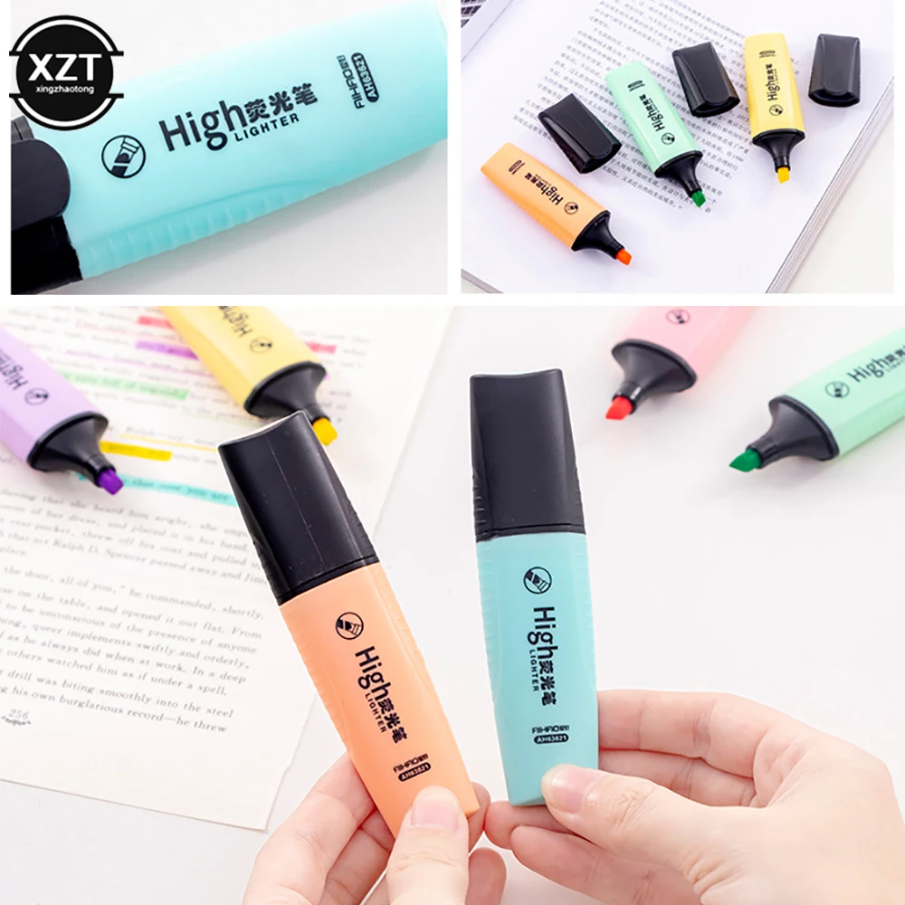 Милые школьные принадлежности, красочные цветные маркеры, рекламные художественные маркеры, флуоресцентная ручка, подарочные канцелярские принадлежности для школы 2021.