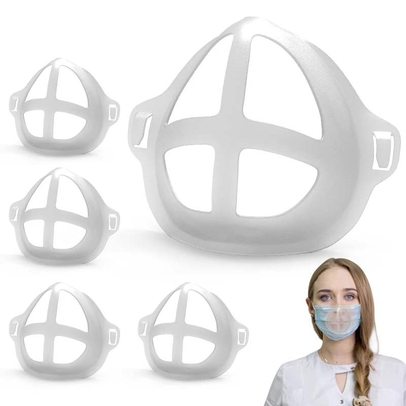 Summer 3D Mouth Mask Support Breathing Assist Help Mask Inner Cushion Bracket Food Grade Silicone Mask Holder Breathable Valve