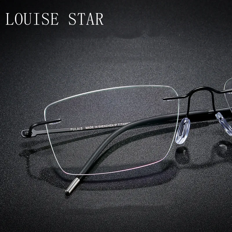 

β TitaniumUltralight Aviation Memory Glasses Frame Men's Business Casual Optical FemaleMyopia ComputerGoggles Optometry Glasses