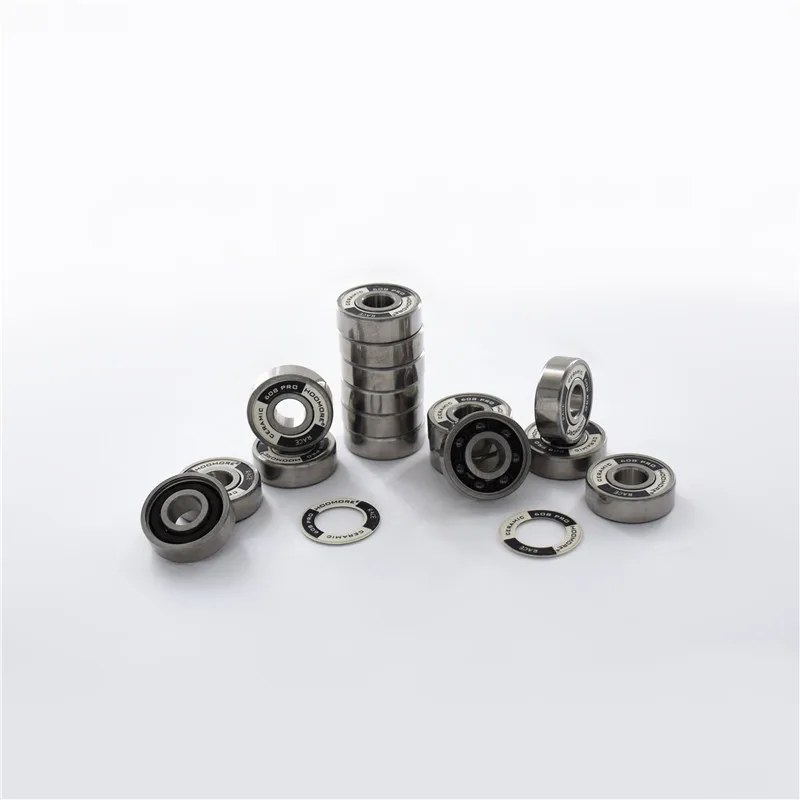 HOOMORE high speed bearing with 7 beads Si3N4 black ceramic inline speed skates bearing for Powerslide Cityrun Patines 16pcs/lot
