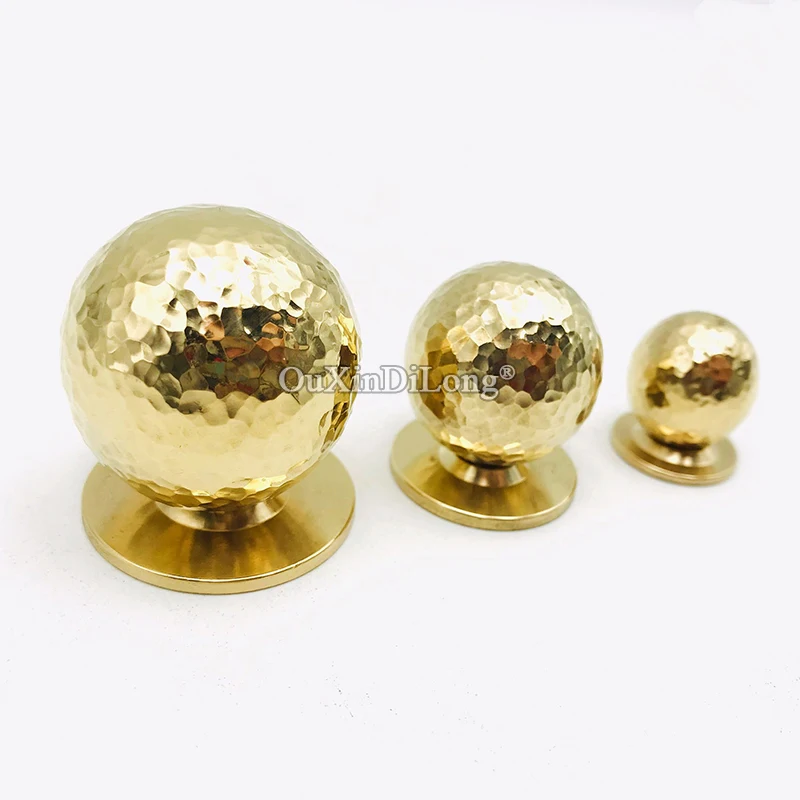 Hot 10PCS European Solid Brass Kitchen Cabinet Door Handles Hand Hammer Cupboard Wardrobe Wine Cabinet Pulls Handles and Knobs