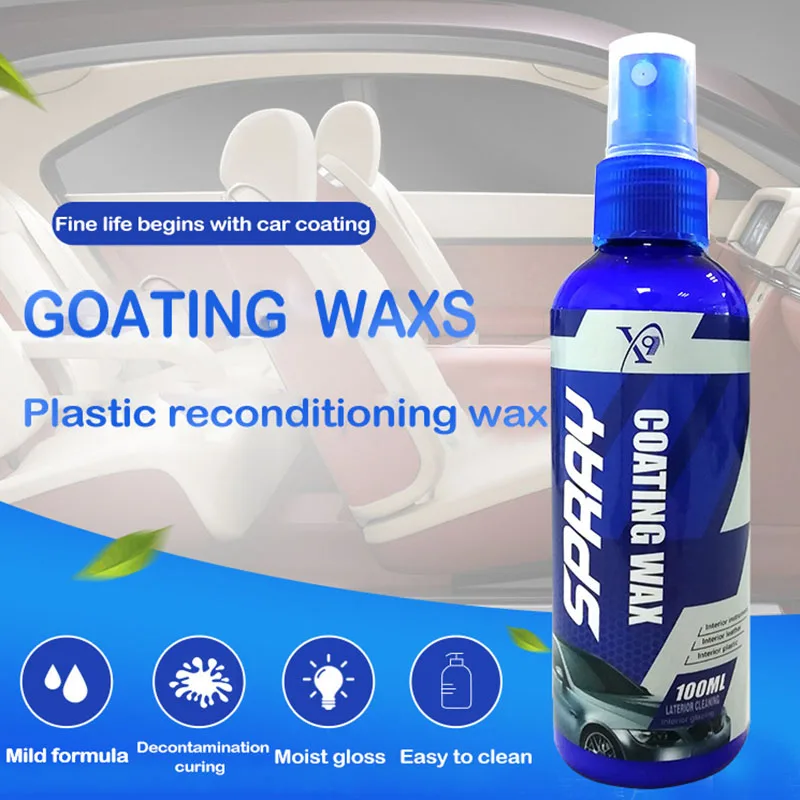 

Car Interior Plastic Dashboard Coating 100ML Waxing Interior Leather Dedicated Refurbishing Agent Cleaner Auto Accessoires