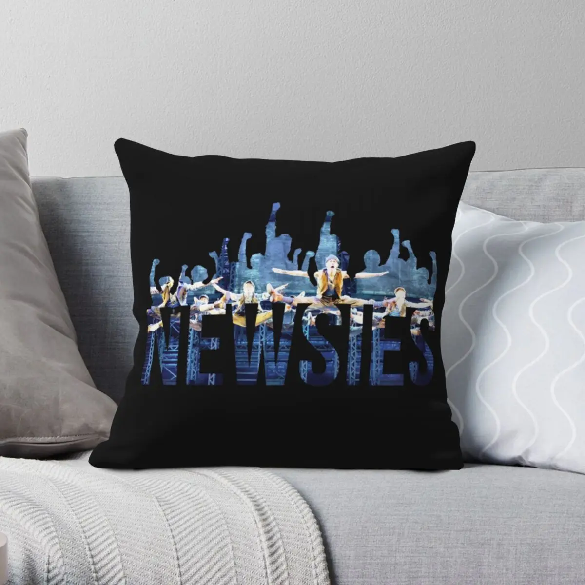 Newsies Fists Square Pillowcase Polyester Linen Velvet Printed Zip Decor Throw Pillow Case Sofa Seater Cushion Case