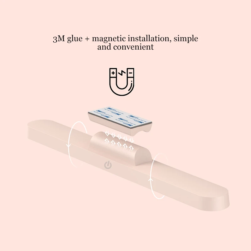 LED Makeup Mirror Vanity Light Book Light Table Lamp Wall Night Light Eye Protection Touch Portable Hanging Magnetic Lamp