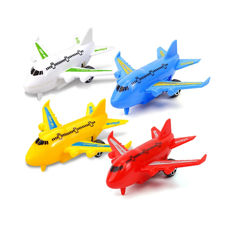 

Airplane Model Toys Random 4PCS/Set Pull Back Children Airliner Dolls Kids Plastic Aircraft Plane Educational Toy Puzzle Gifts